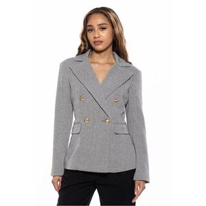 Alexia Admor Farrah Tweed Classic Double Breasted Jacket